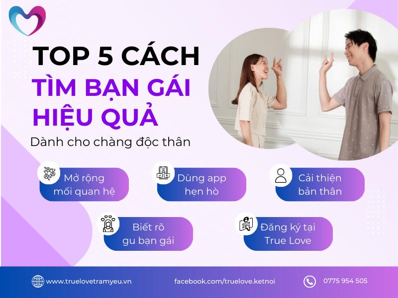 top 5 cách tìm bạn gái hiệu qủa