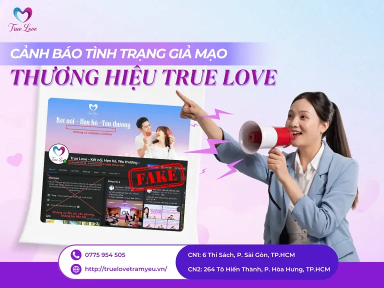 TRUE LOVE True Love – Trạm Yêu là dịch vụ kết nối hẹn hò chuyên nghiệp, nơi mỗi cuộc gặp không đến từ sự ngẫu nhiên, mà từ thẩm định hồ sơ kỹ lưỡng, phân tích tâm lý – lối sống, và sự đồng hành của chuyên gia trong suốt hành trình GIẢ MẠO